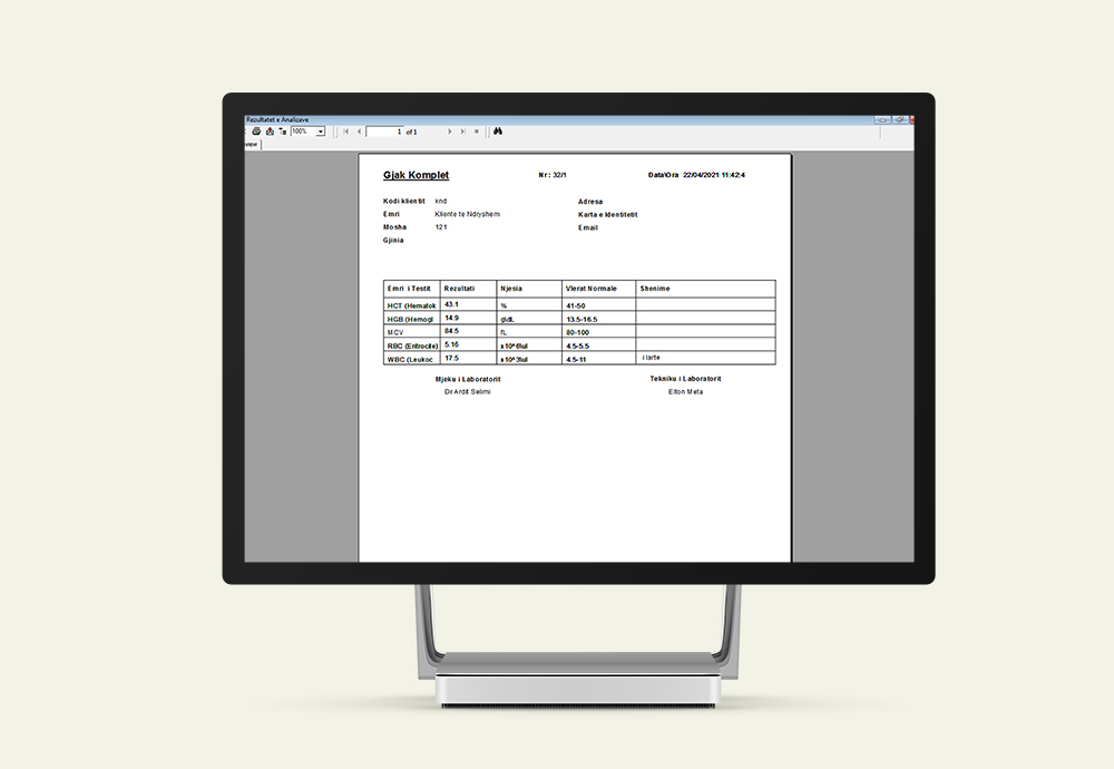 Rezultatet e analizave
